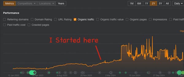 Organic SEO Growth Example 2
